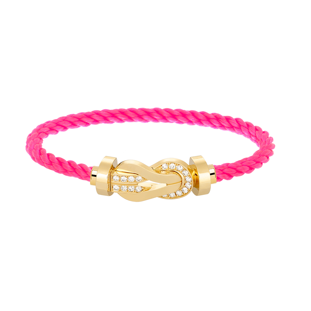 [Rose Tomorrow]CHANCE LARGE 8 FIGURE BUCKLE HALF DIAMOND BRACELET GOLD