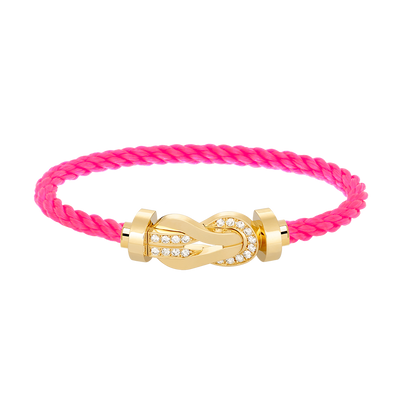 [Rose Tomorrow]CHANCE LARGE 8 FIGURE BUCKLE HALF DIAMOND BRACELET GOLD