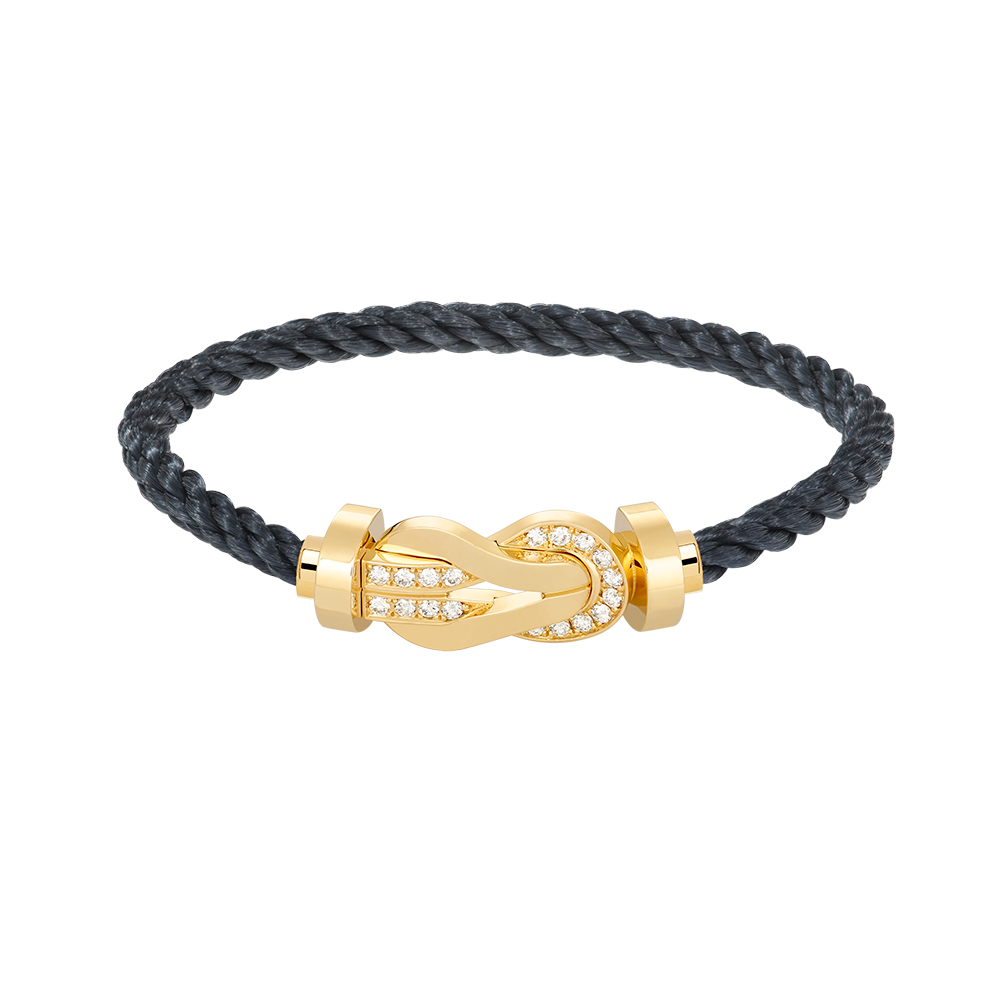 [Rose Tomorrow]CHANCE LARGE 8 FIGURE BUCKLE HALF DIAMOND BRACELET GOLD