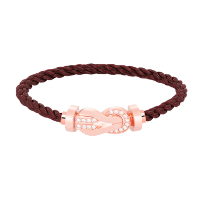 [Rose Tomorrow]CHANCE LARGE 8 FIGURE BUCKLE HALF DIAMOND BRACELET ROSE GOLD