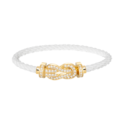 [Rose Tomorrow]CHANCE LARGE 8 FIGURE BUCKLE FULLDIAMOND BRACELET GOLD