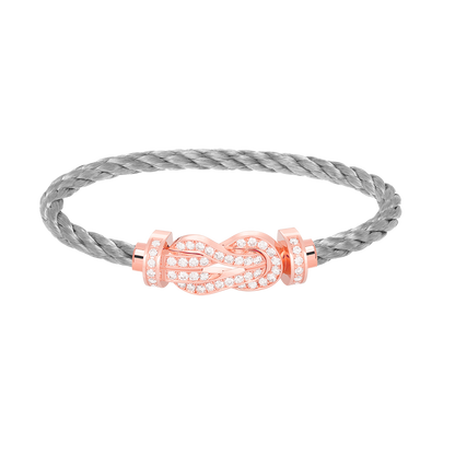 [Rose Tomorrow]CHANCE LARGE 8 FIGURE BUCKLE FULL DIAMOND BRACELET ROSE GOLD