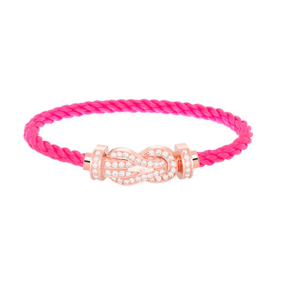 [Rose Tomorrow]CHANCE LARGE 8 FIGURE BUCKLE FULL DIAMOND BRACELET ROSE GOLD