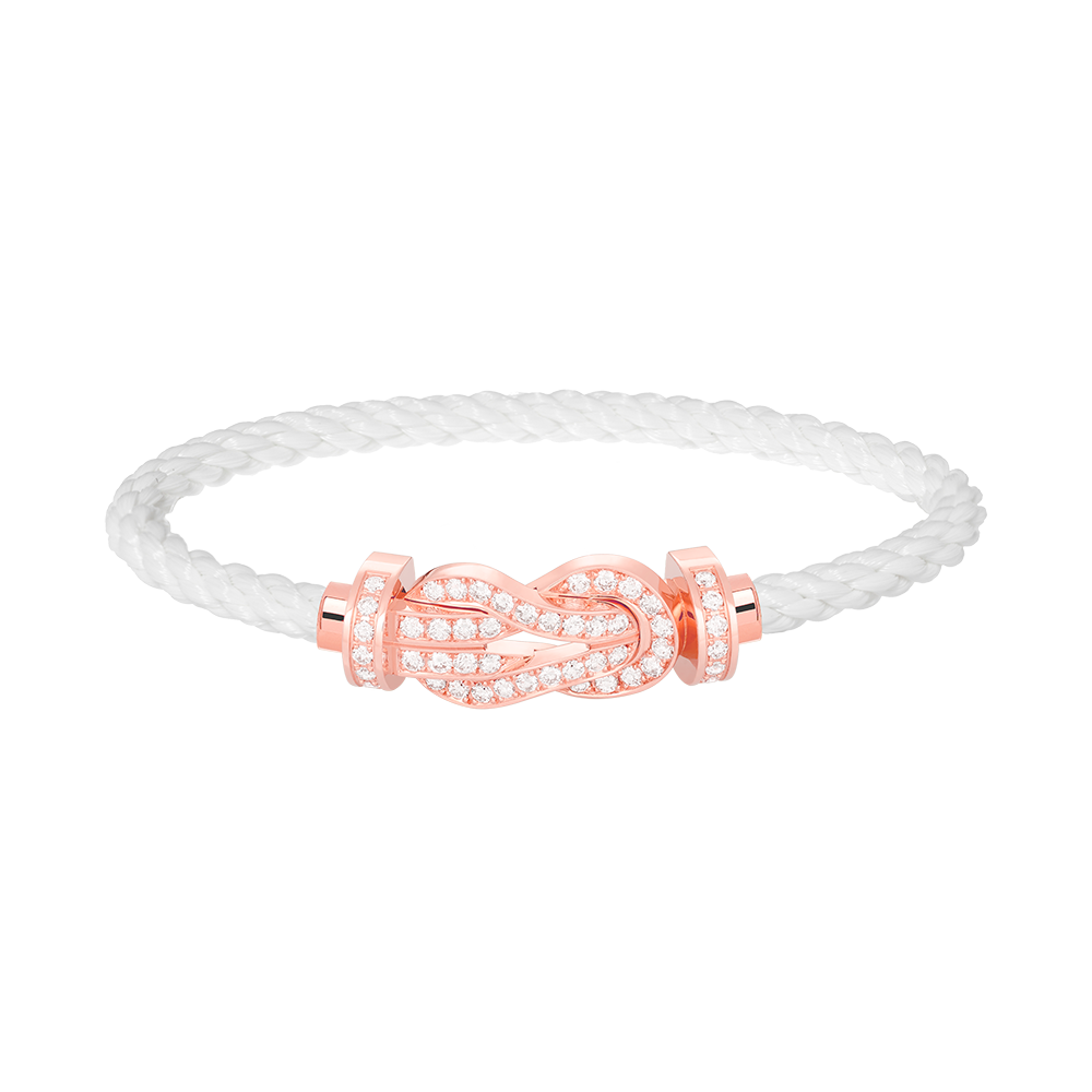 [Rose Tomorrow]CHANCE LARGE 8 FIGURE BUCKLE FULL DIAMOND BRACELET ROSE GOLD