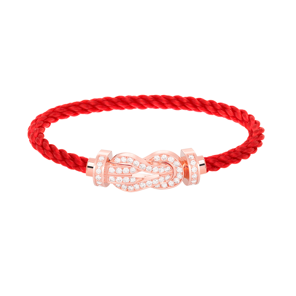 [Rose Tomorrow]CHANCE LARGE 8 FIGURE BUCKLE FULL DIAMOND BRACELET ROSE GOLD