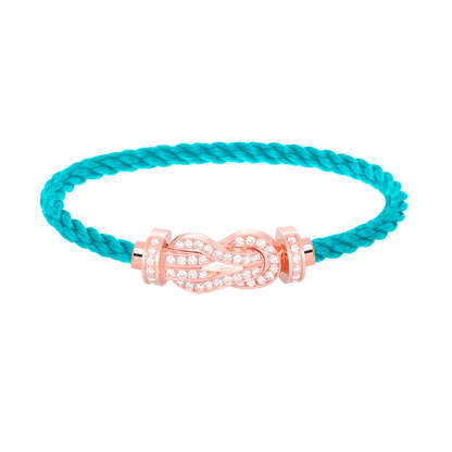 [Rose Tomorrow]CHANCE LARGE 8 FIGURE BUCKLE FULL DIAMOND BRACELET ROSE GOLD