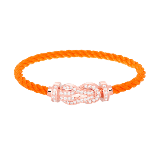 [Rose Tomorrow]CHANCE LARGE 8 FIGURE BUCKLE FULL DIAMOND BRACELET ROSE GOLD