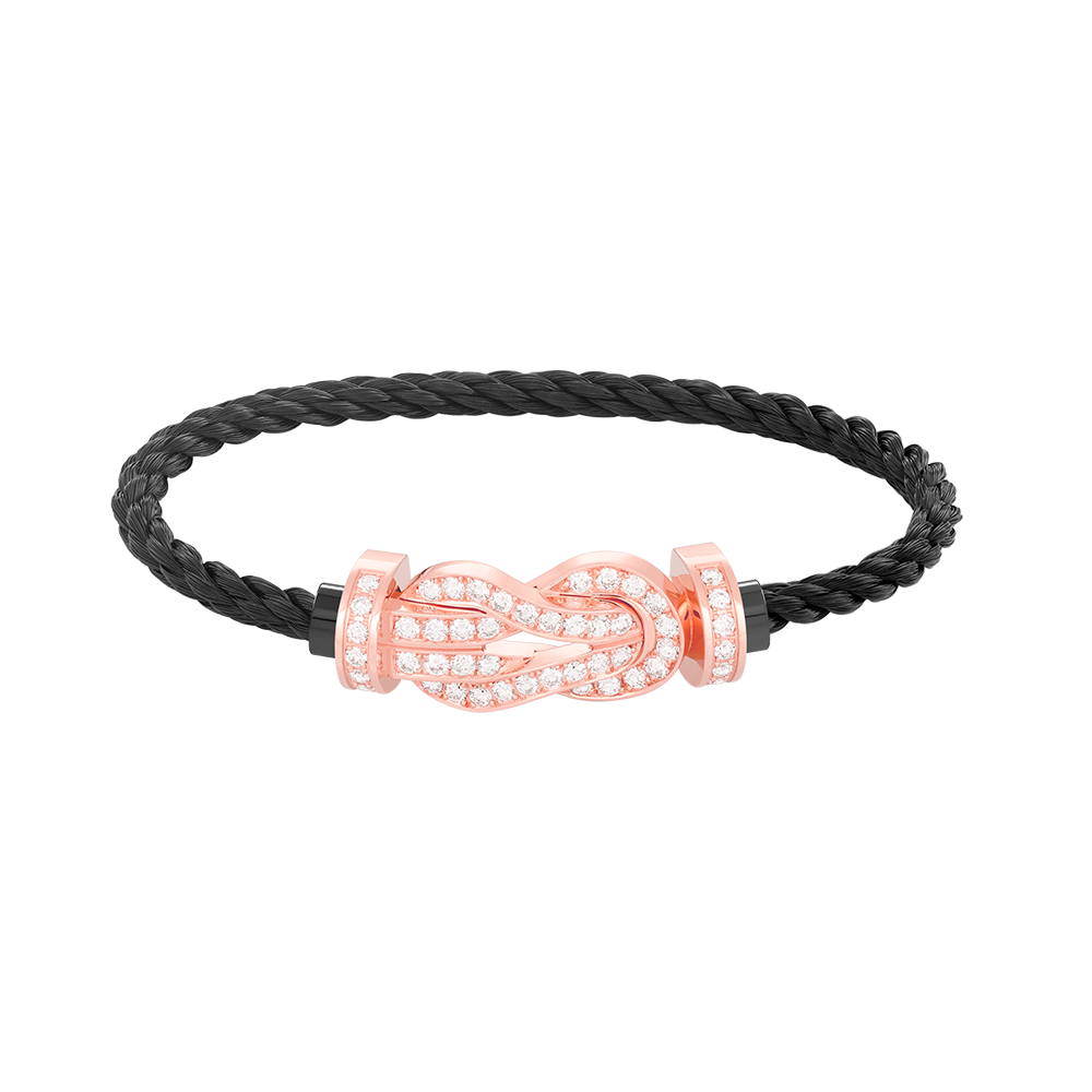 [Rose Tomorrow]CHANCE LARGE 8 FIGURE BUCKLE FULL DIAMOND BRACELET ROSE GOLD