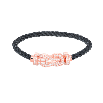 [Rose Tomorrow]CHANCE LARGE 8 FIGURE BUCKLE FULL DIAMOND BRACELET ROSE GOLD