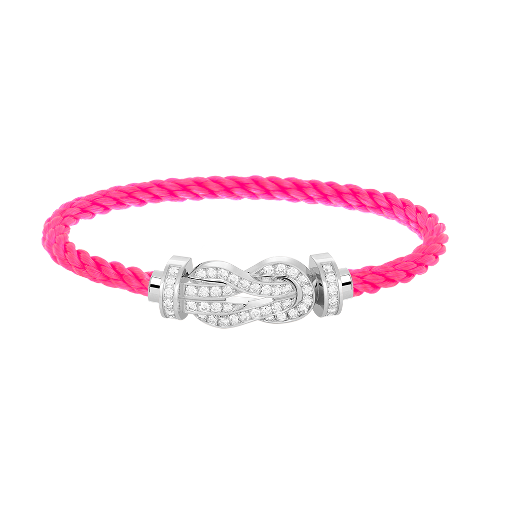 [Rose Tomorrow]CHANCE LARGE 8 FIGURE BUCKLE FULL DIAMOND BRACELET SILVER