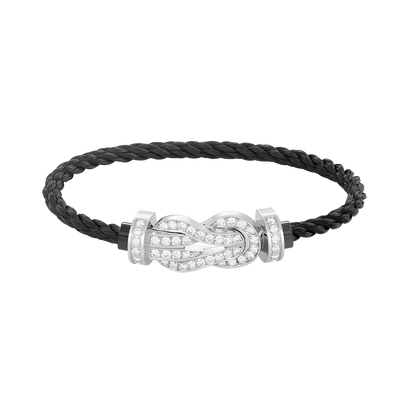 [Rose Tomorrow]CHANCE LARGE 8 FIGURE BUCKLE FULL DIAMOND BRACELET SILVER