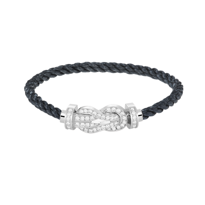 [Rose Tomorrow]CHANCE LARGE 8 FIGURE BUCKLE FULL DIAMOND BRACELET SILVER