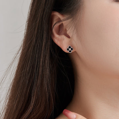 [Rose Tomorrow]Four-Leaf Clover Flower Shape Exquisite Earrings