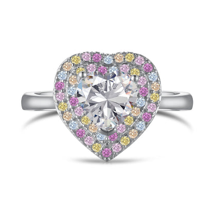 [Rose Tomorrow]Delicate Ebullient Heart Shape Wedding Ring