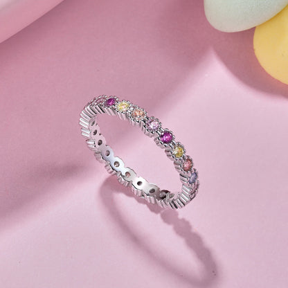 [Rose Tomorrow]Exquisite Colorful Round Cut Party Ring