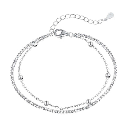 [Rose Tomorrow]Delicate Bead Double Layer Bracelet