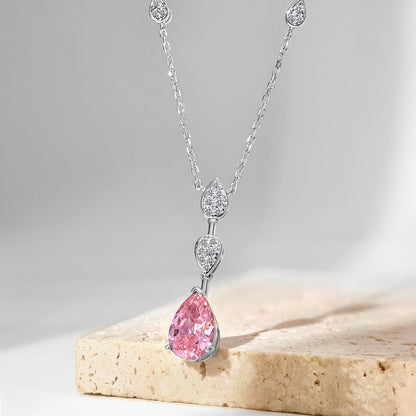 [Rose Tomorrow]Dazzling Pear Cut Necklace