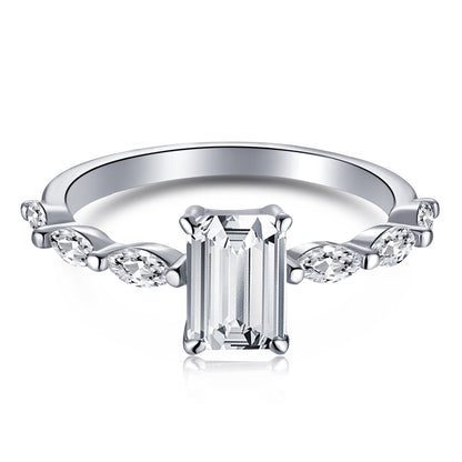 [Rose Tomorrow]1.0 Carat Dainty Resplendent Radiant Cut Daily Ring