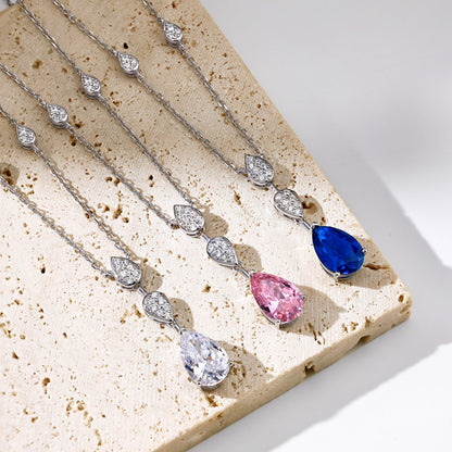 [Rose Tomorrow]Dazzling Pear Cut Necklace