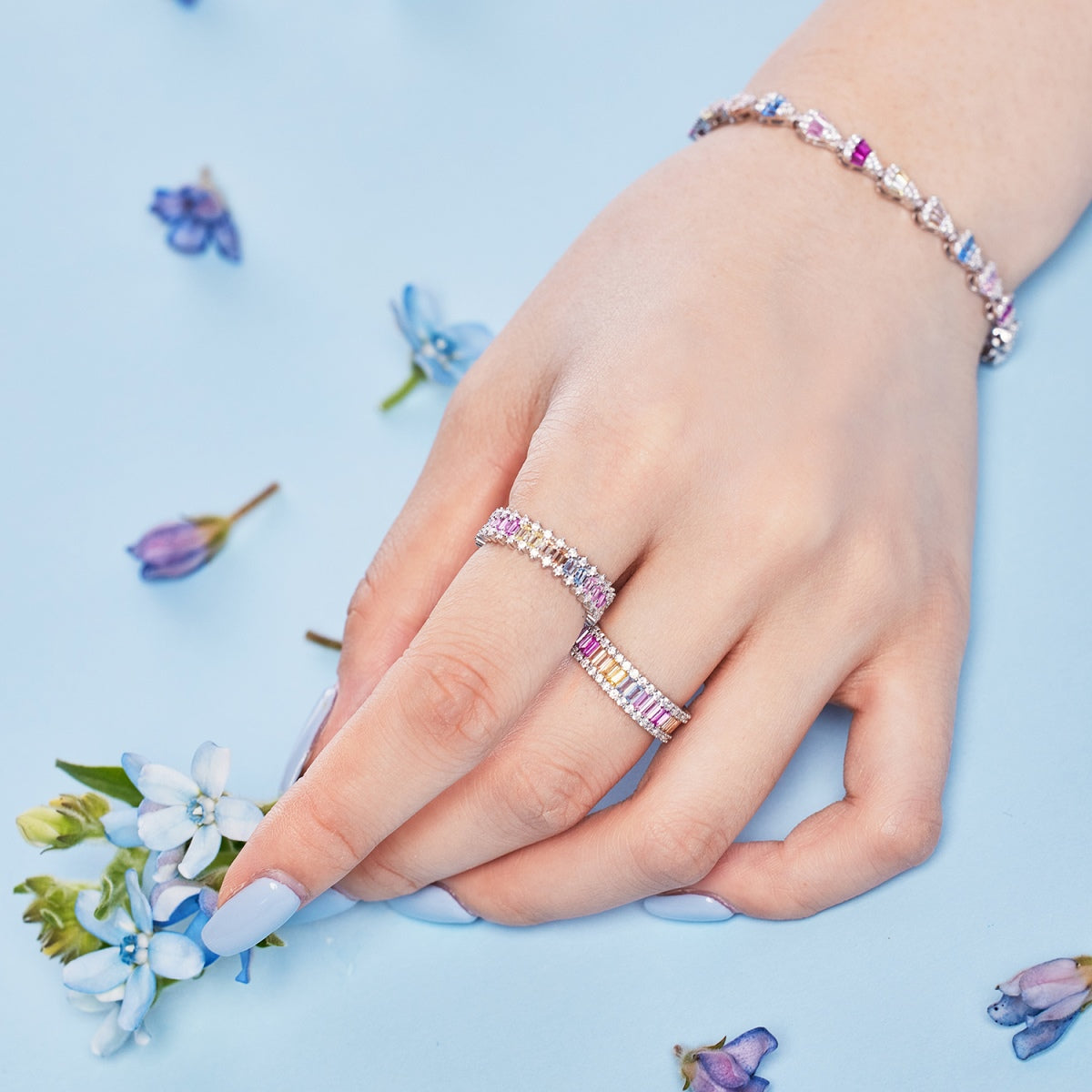 [Rose Tomorrow]Radiant Water Drop Shape Daily Bracelet