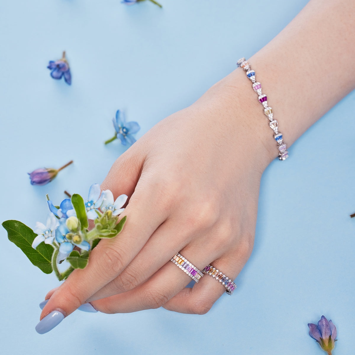 [Rose Tomorrow]Radiant Water Drop Shape Daily Bracelet