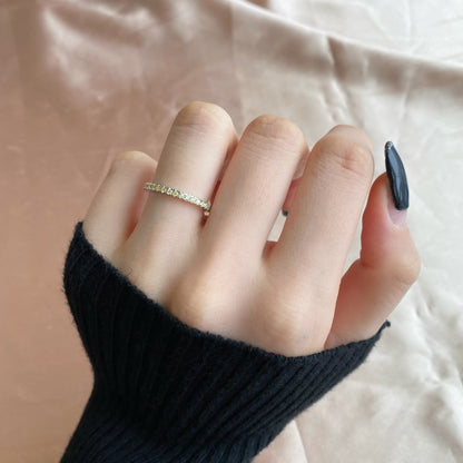 [Rose Tomorrow]Delicate Sparkling Round Cut Daily Ring