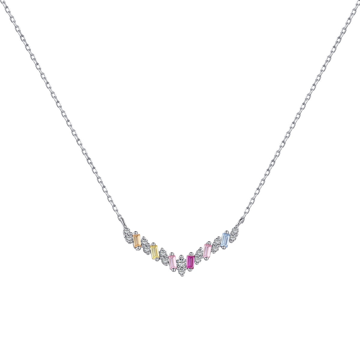 [Rose Tomorrow]Dazzling Rainbow Necklace