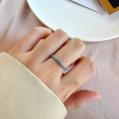 [Rose Tomorrow]Delicate Sparkling Round Cut Daily Ring