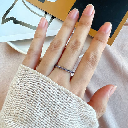 [Rose Tomorrow]Delicate Sparkling Round Cut Daily Ring