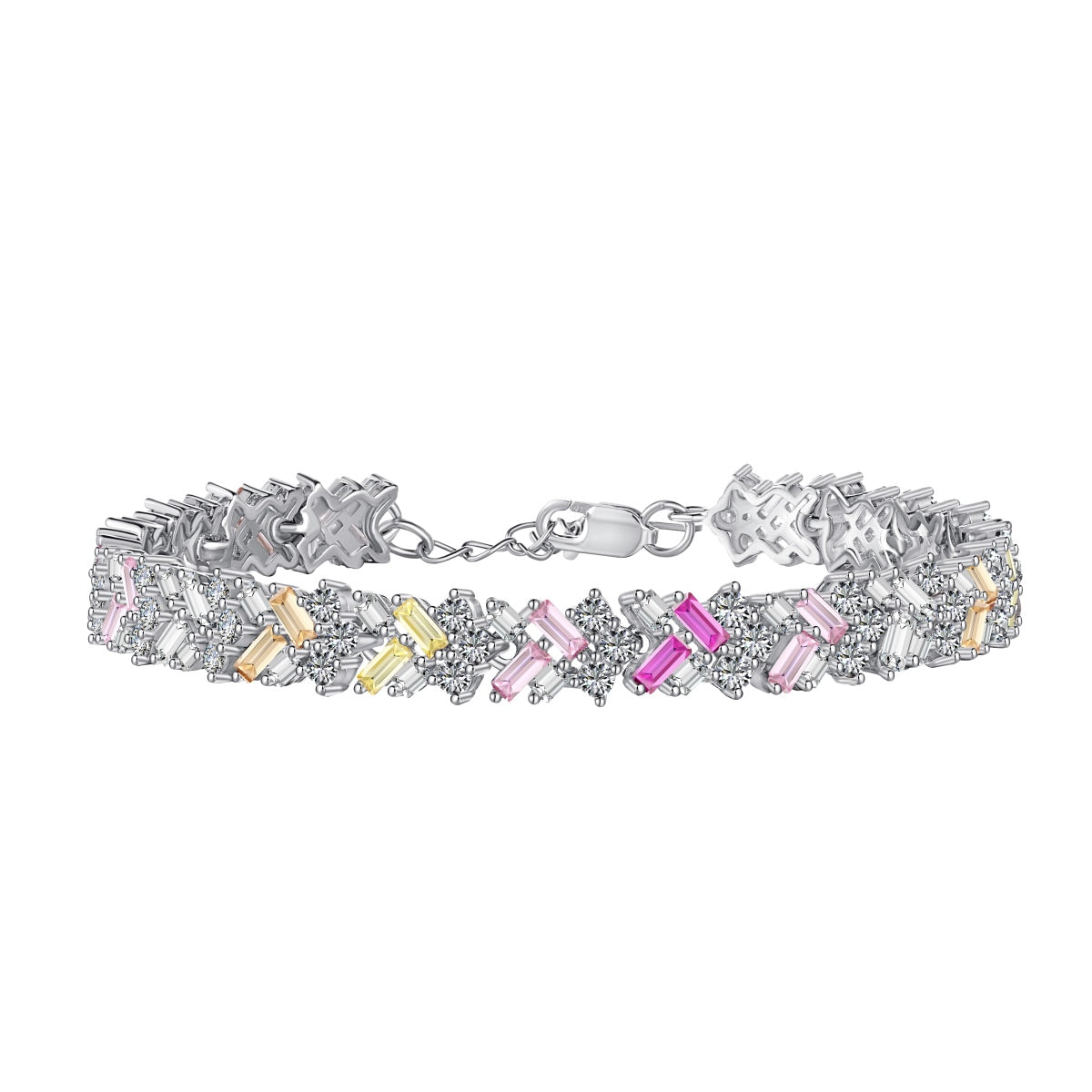 [Rose Tomorrow]Dazzling Unique Multi Shape Daily Bracelet