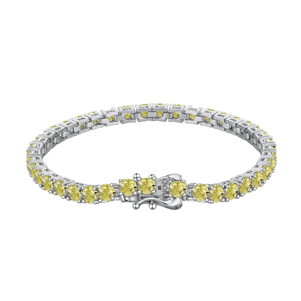 [Rose Tomorrow]Ornate Dazzling Round Cut Tennis Bracelet