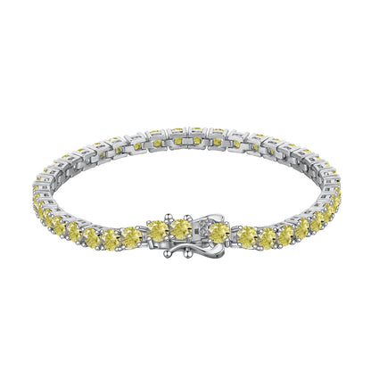 [Rose Tomorrow]Ornate Dazzling Round Cut Tennis Bracelet