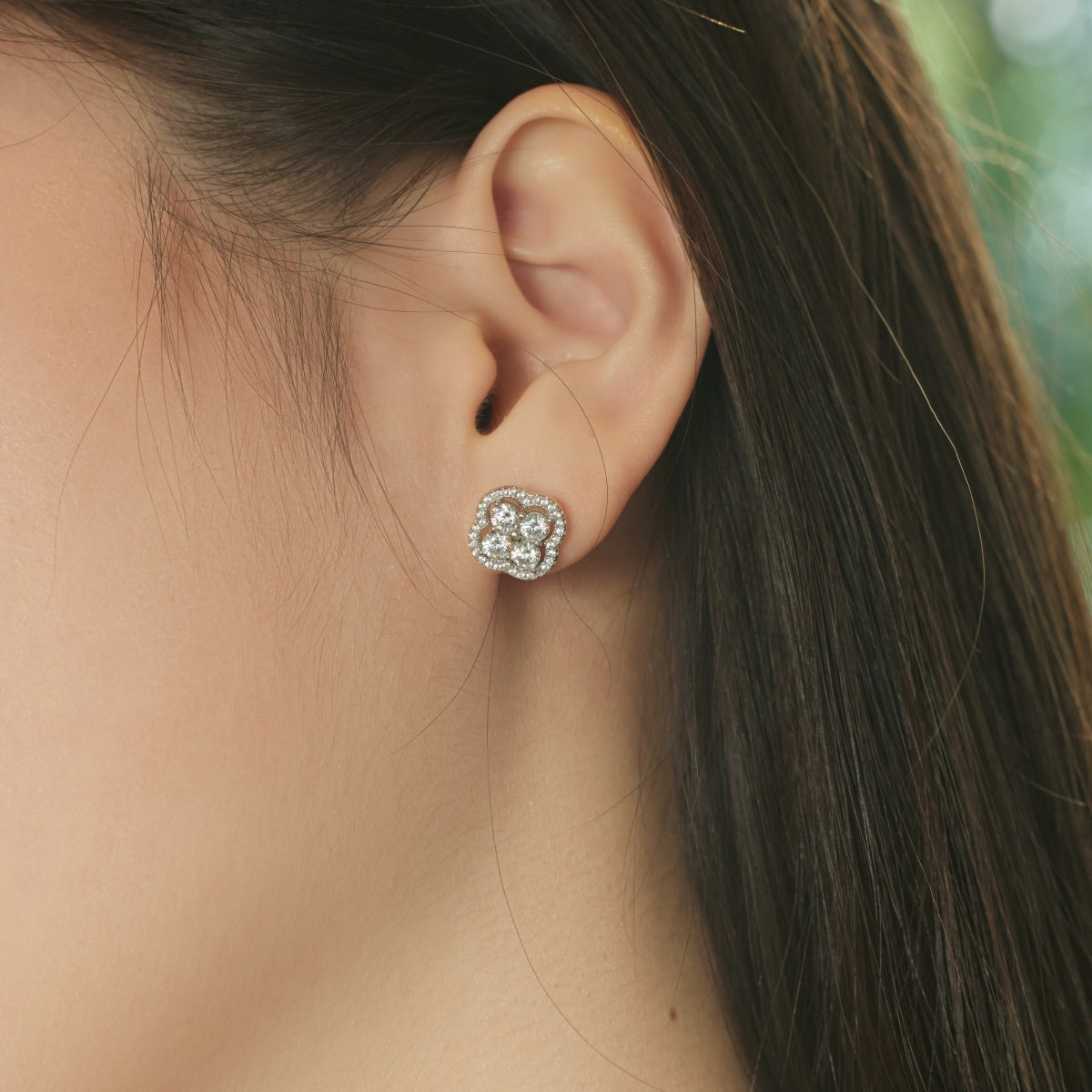 [Rose Tomorrow]Four-Leaf Clover Exquisite Earrings