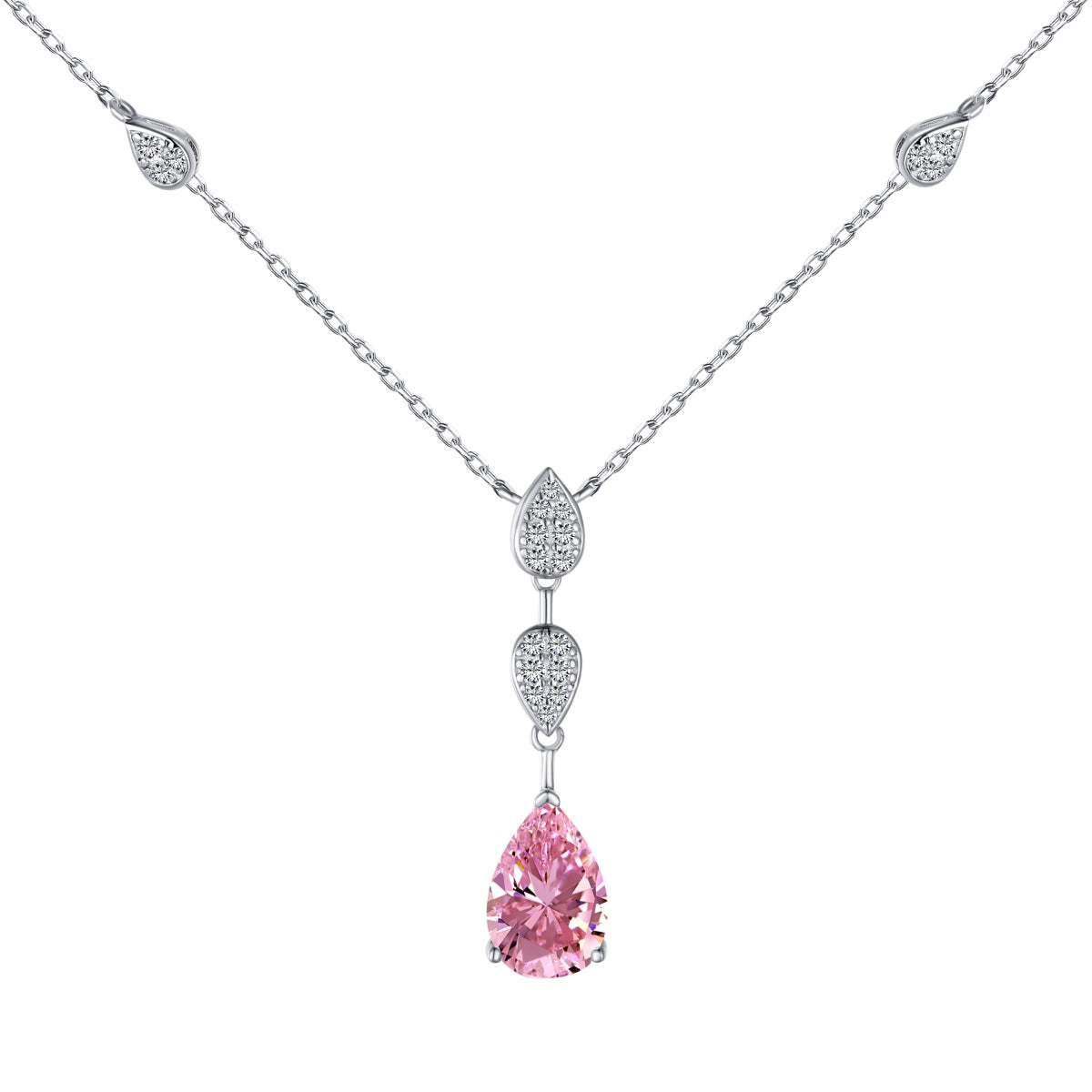 [Rose Tomorrow]Dazzling Pear Cut Necklace