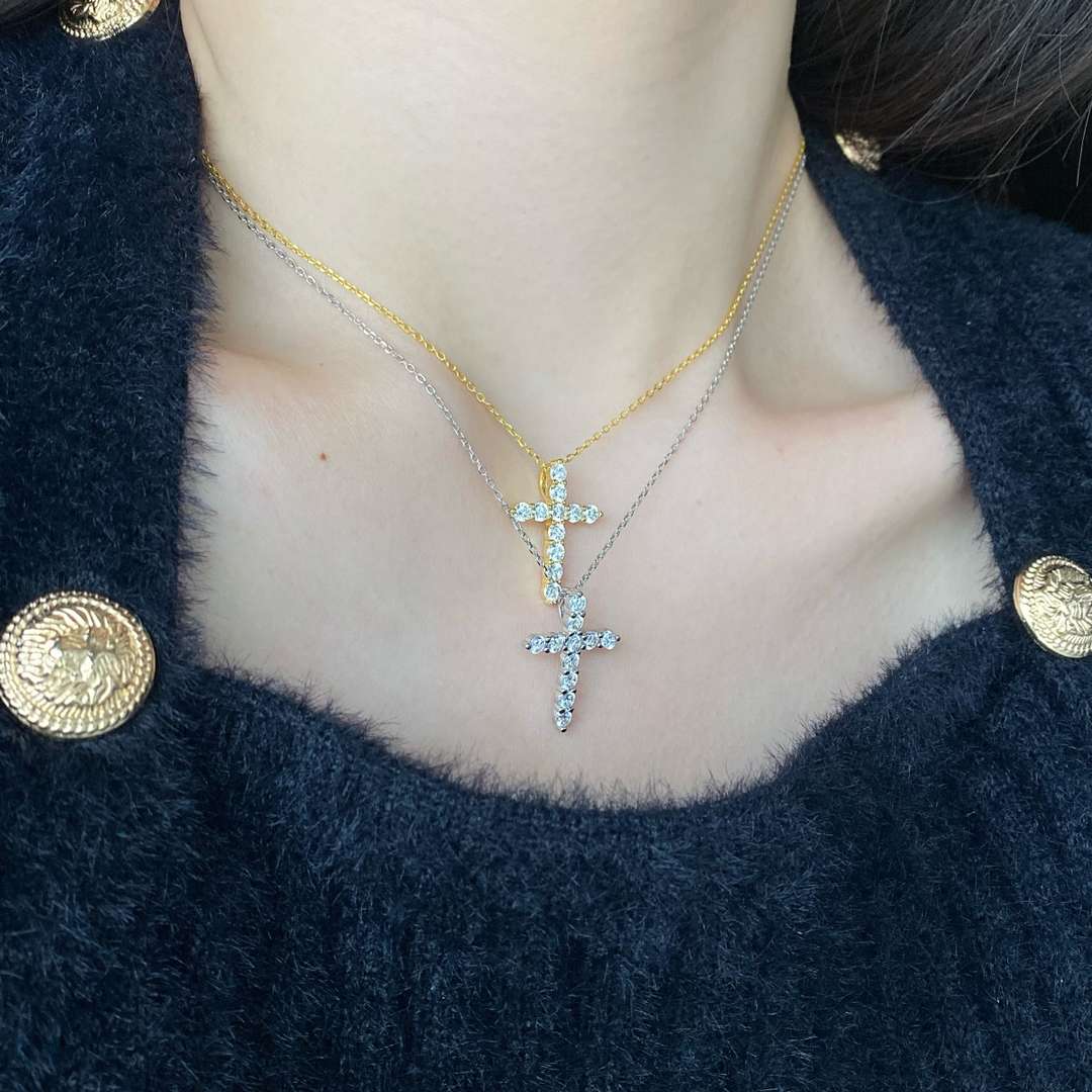 [Rose Tomorrow]Unique Cross Shape Necklace