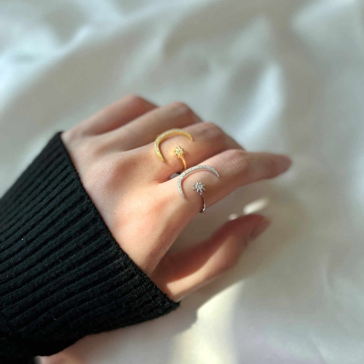 [Rose Tomorrow]Eternity Moon & Star Ring