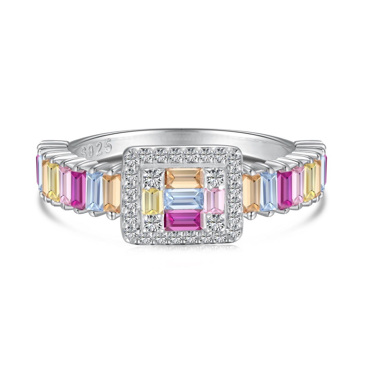 [Rose Tomorrow]Exquisite Colorful Radiant Cut Party Ring