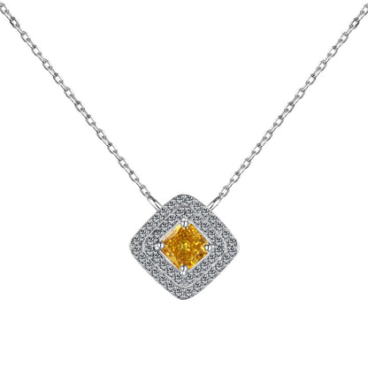 [Rose Tomorrow]Sparkling Asscher Cut Necklace