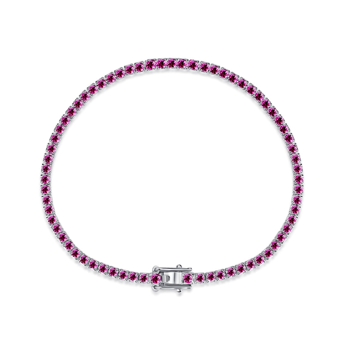 [Rose Tomorrow]Dazzling Colorful Round Cut Daily Bracelet