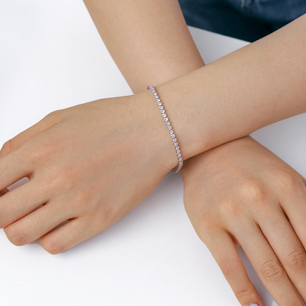 [Rose Tomorrow]Dazzling Sparkling Round Cut Daily Bracelet