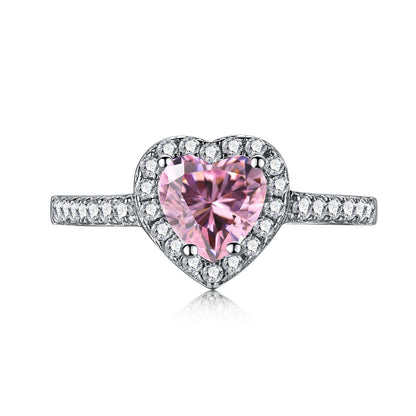 [Rose Tomorrow]Eternity Splashy Romantic Heart Shape Lover Ring