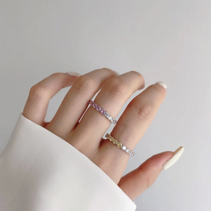 [Rose Tomorrow]Sparkling Round Cut Tennis Ring