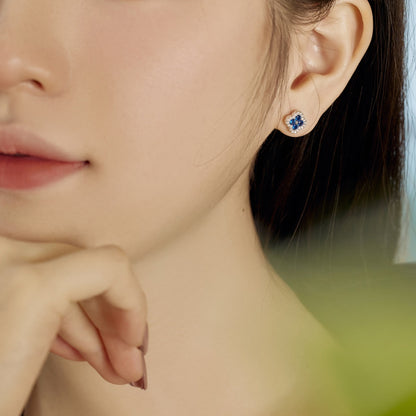 [Rose Tomorrow]Four-Leaf Clover Flower Shaped Earrings