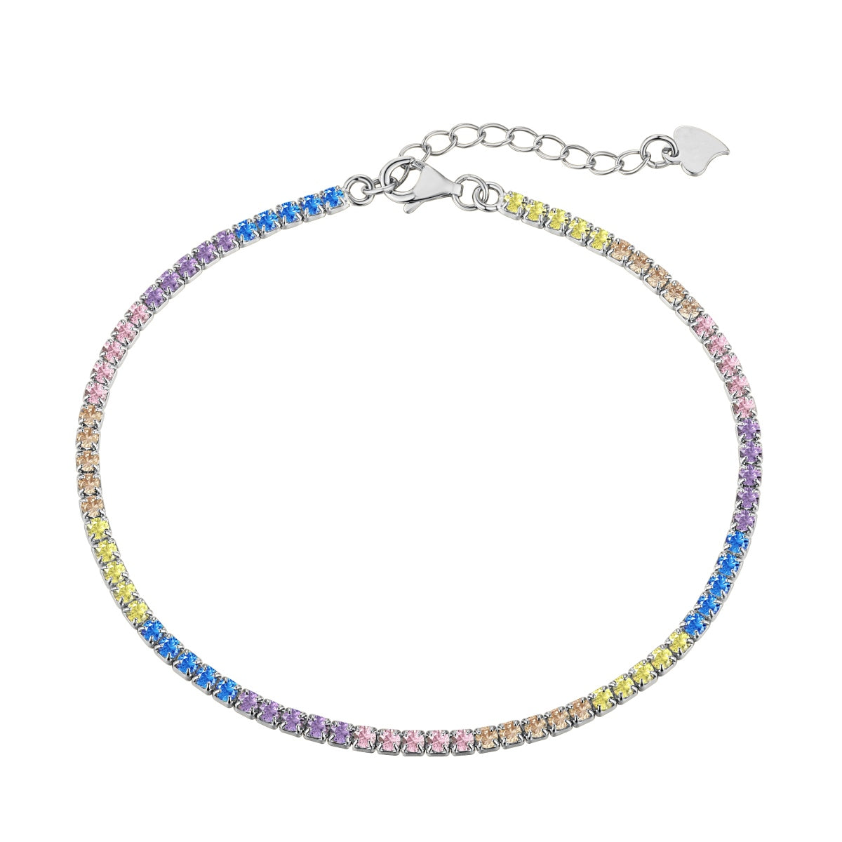 [Rose Tomorrow]Dazzling Colorful Round Cut Daily Bracelet