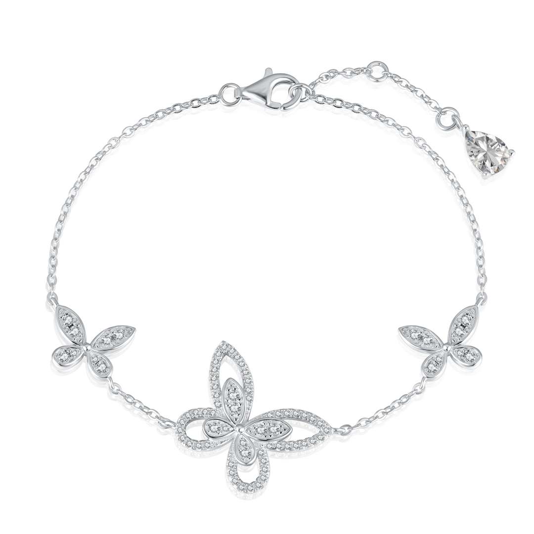 [Rose Tomorrow]Delicate Butterfly Pendant Bracelet