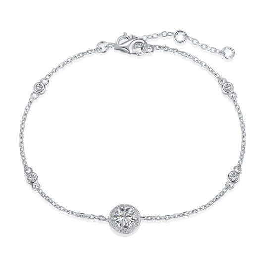 [Rose Tomorrow]Dazzling Round Cut Shape Bracelet