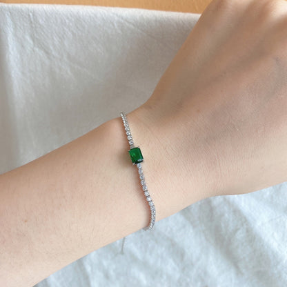 [Rose Tomorrow]1.0 Carat Unique Emerald Cut Banquet Bracelet