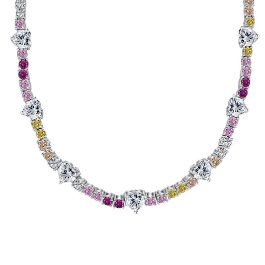 [Rose Tomorrow]Delicate Colorful Rainbow Tennis Chain