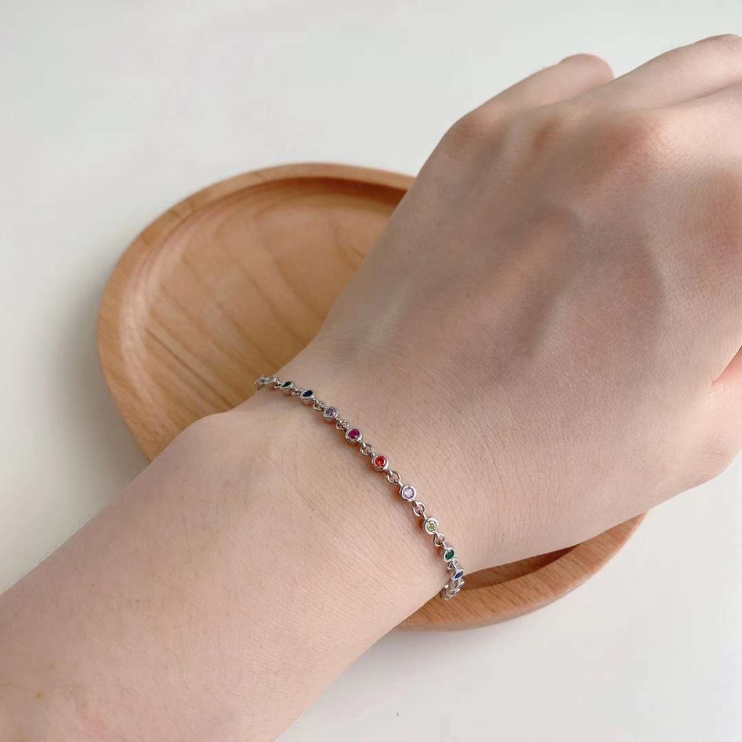 [Rose Tomorrow]Colorful Bead Array Bracelet