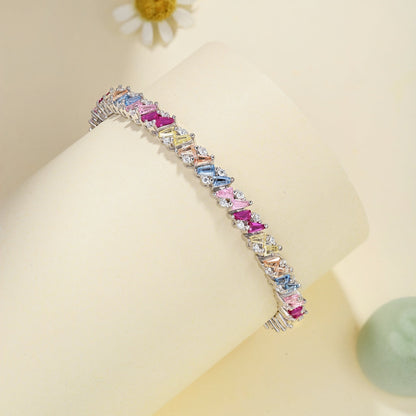 [Rose Tomorrow]Ornate Sparkling Multi Cut Party Bracelet